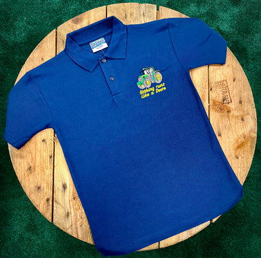 Kids Polo Navy - Green Tractor