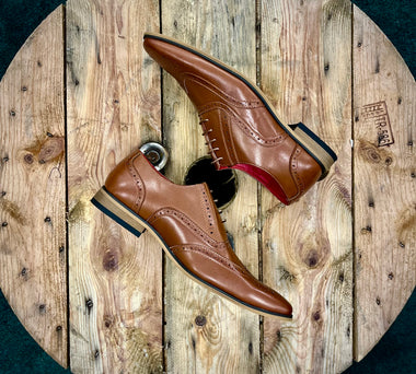 Canterbury Brogue Oxford Shoe - Tan