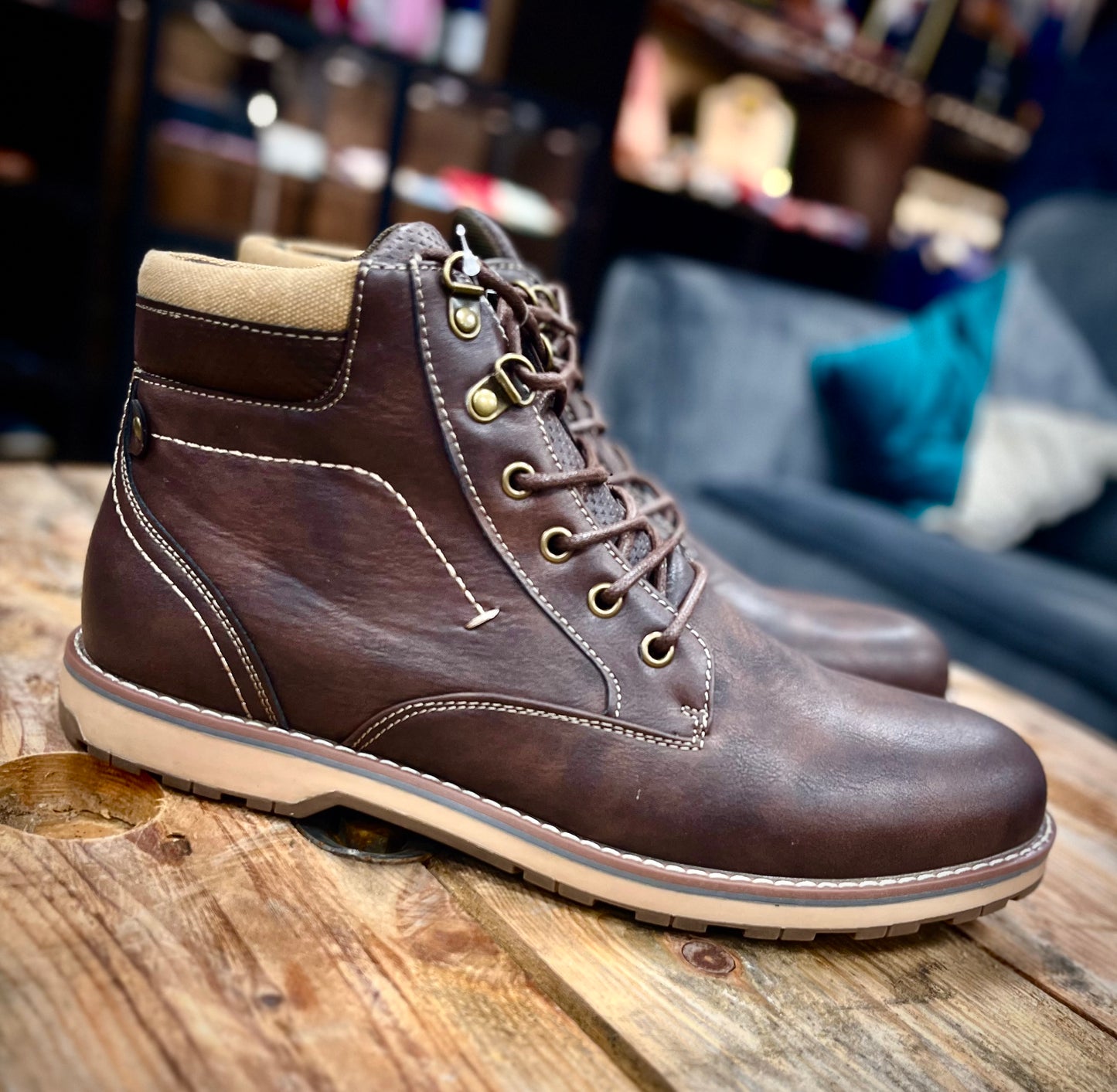 Men's Lace up Boot - Brown - Warwick