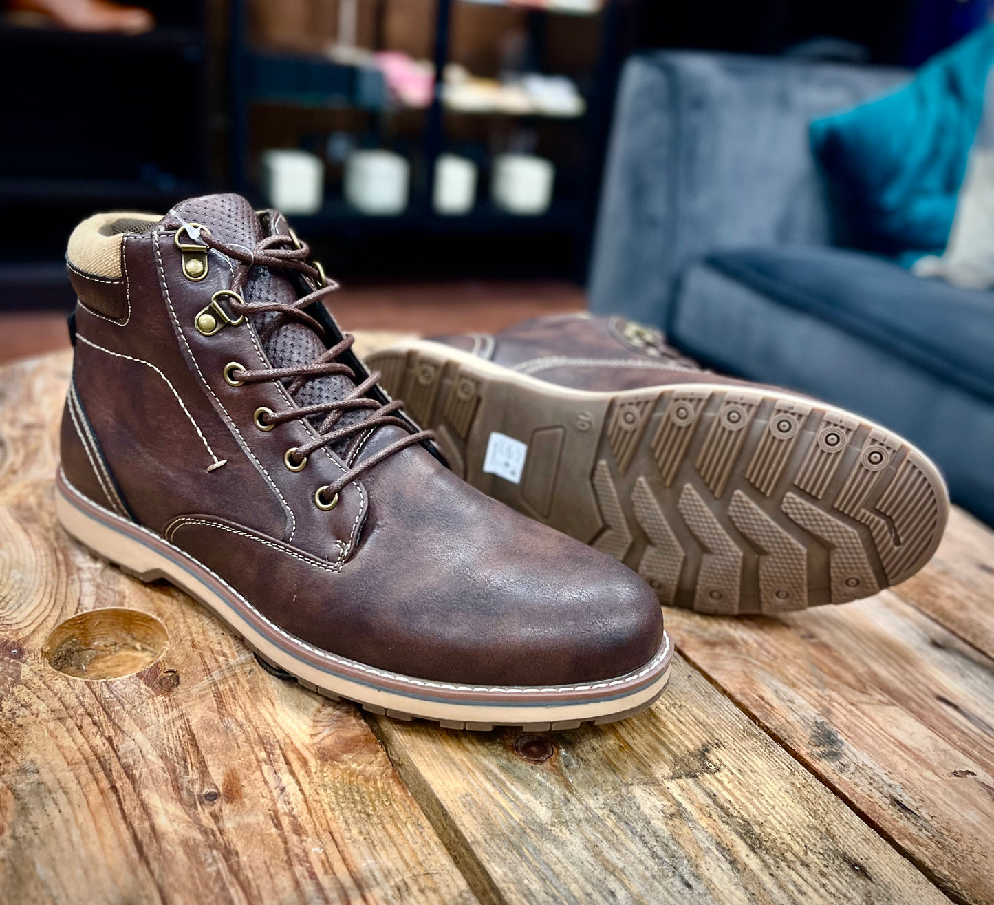 Men's Lace up Boot - Brown - Warwick
