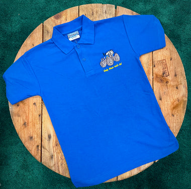 Kids Polo Blue - Blue Tractor