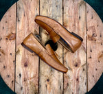 Men's Leather Moccasins Slip Shoes Tan - Elav