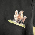 Kids T-Shirt - Black - Horse