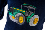 Kids 1/2 Zip Fleece - Green Tractor
