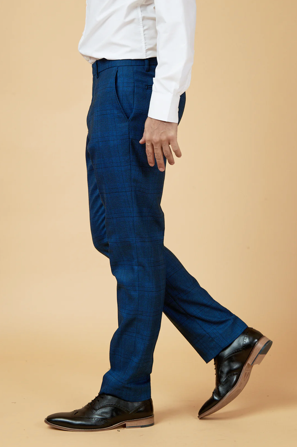 Jerry Check Trousers - Blue