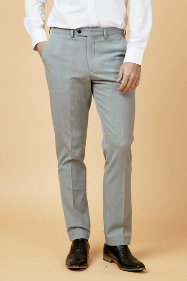 Bromley Check Trousers - Silver