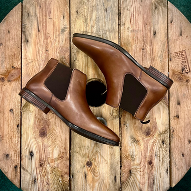 Tan - Leather Chelsea Boot - Bruno