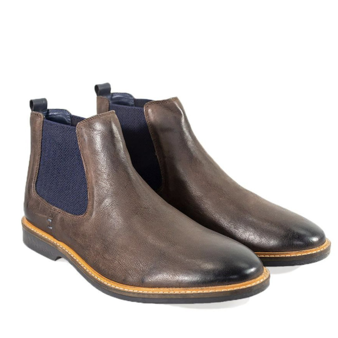 Men's Soft Leather Chelsea Boots Rust/Brown -Artiz