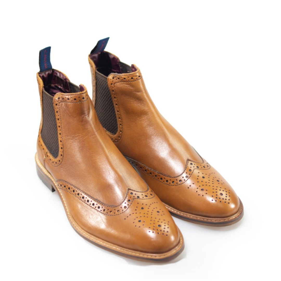 Men's Leather Chelsea Boots Tan - Porter