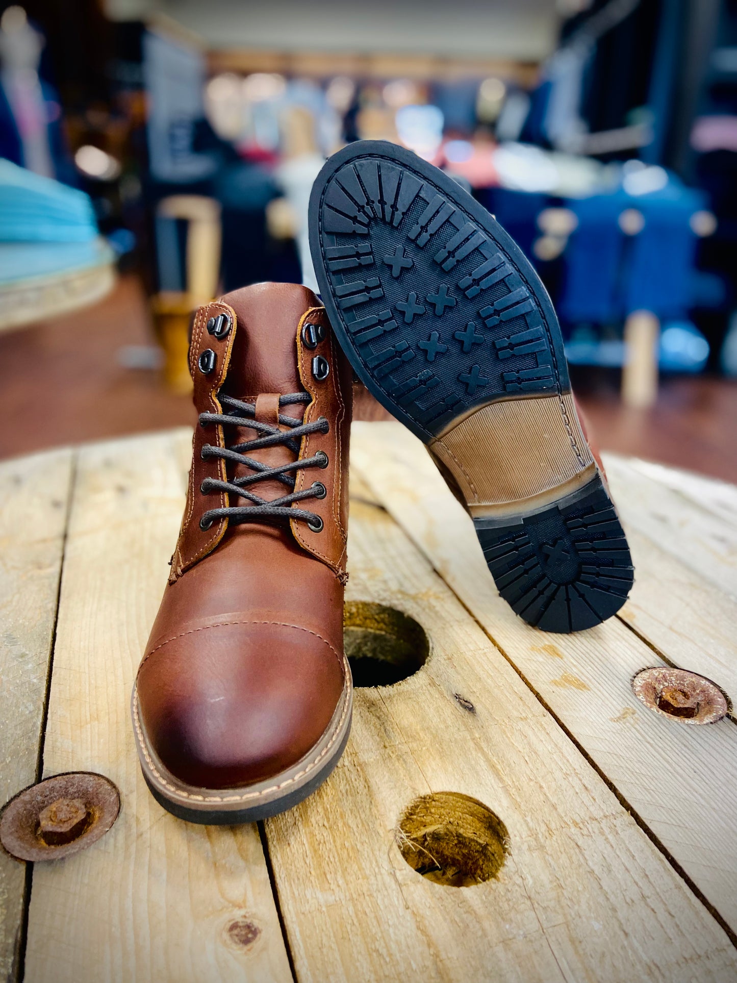 Hardy Lace-Up/Zip Boot - Wood Brown