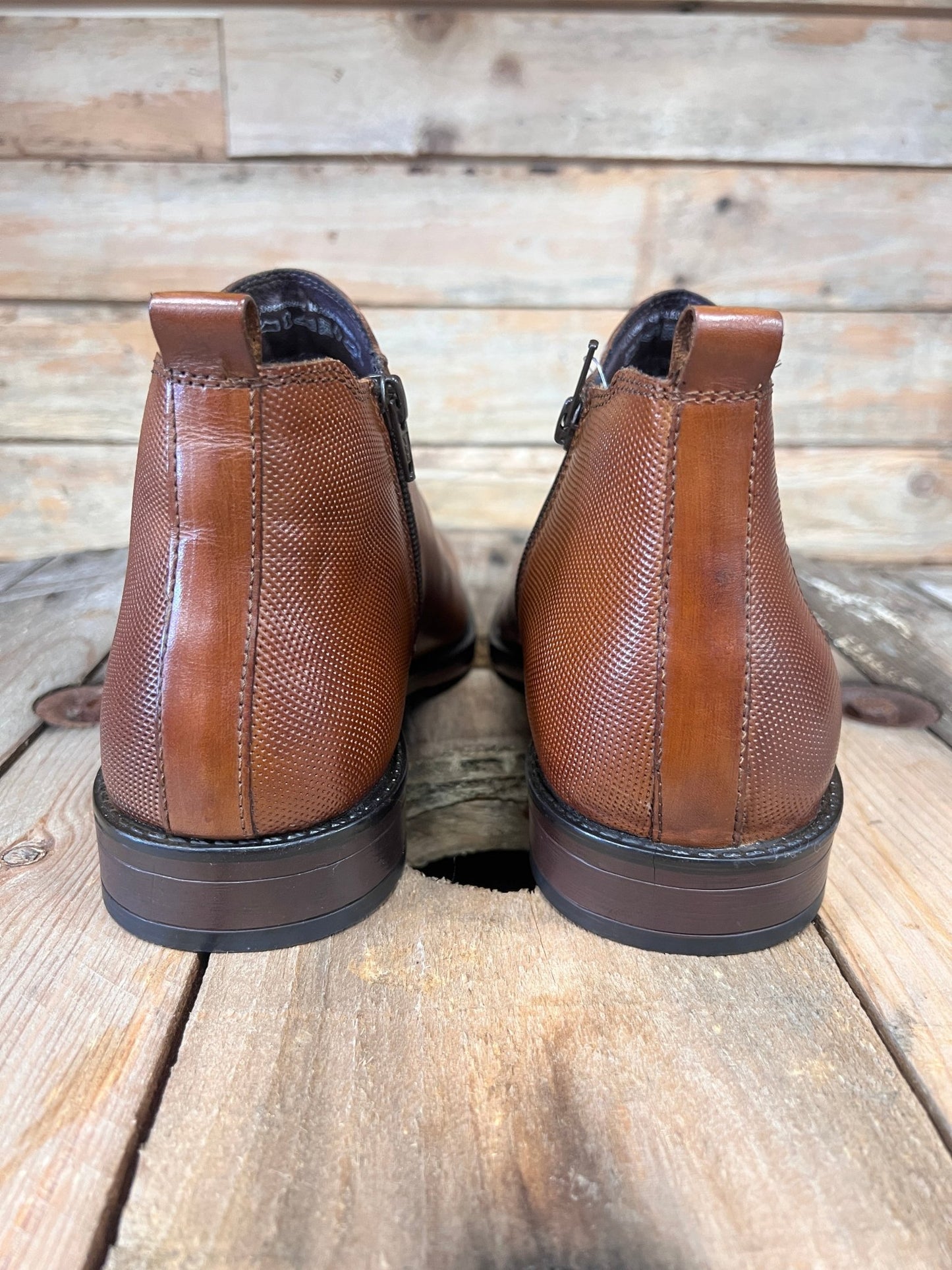 Chelsea - Tan - leather - Moda Zip Boot - GLS Clothing