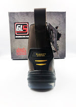 GLS Workwear - Heavy Duty Buffalo Leather - Slip On Boot - Brown - GLS Clothing