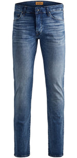 Jack & Jones Slim-Straight Plus Size Jeans - Tim - Blue - GLS Clothing