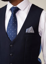 Kelvin Waistcoat - Navy - Single Breasted - GLS Clothing