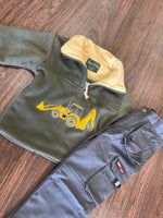 Kids - Excavator 1/2-Zip + Grey Work Trousers (Bundle) - GLS Clothing