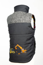 Kids - excavator Gillet bundle + black work trousers - GLS Clothing