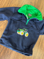 Kids - Green Tractor 1/2-Zip + Grey Work Trousers (Bundle) - GLS Clothing