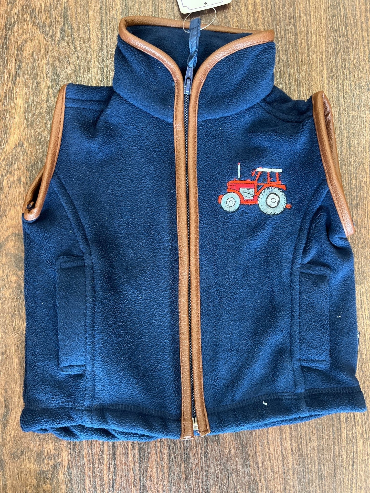 Kids - Red Tractor Gilet + Grey Work Trousers (Bundle) - GLS Clothing