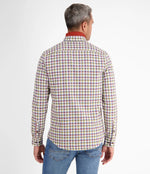 Long Sleeve Shirt with Herringbone Check - Fog White - GLS Clothing