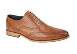 Men's Brogue Shoe - Tan Canterbury - GLS Clothing