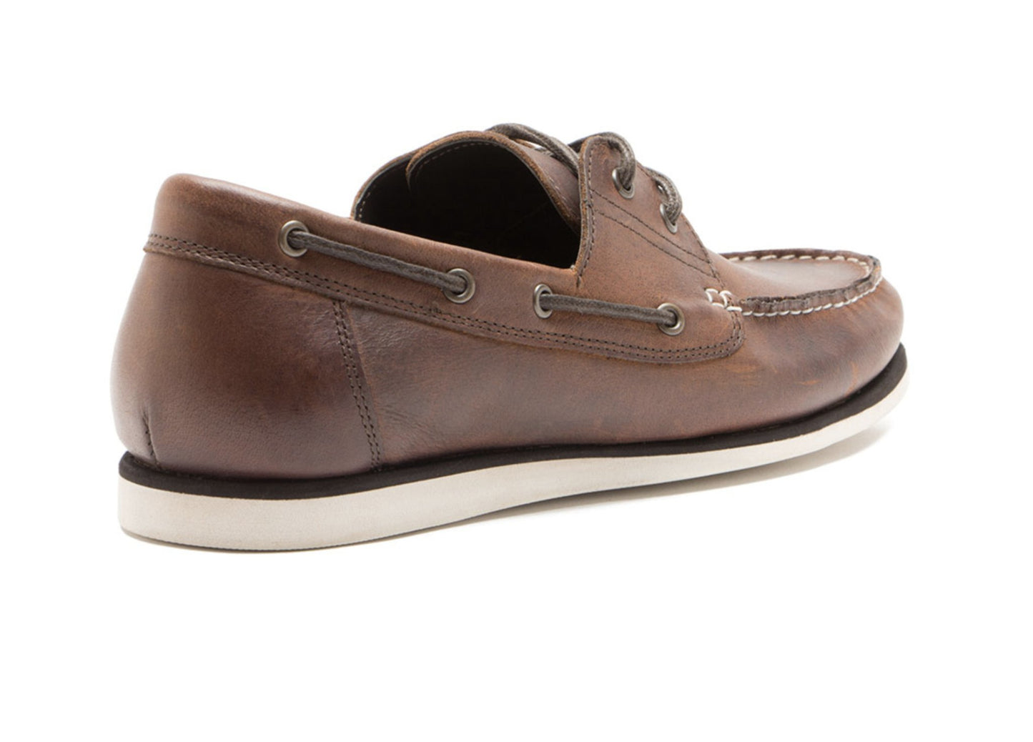 Men's Leather Boat Shoes Brown - Helf - GLS Clothing