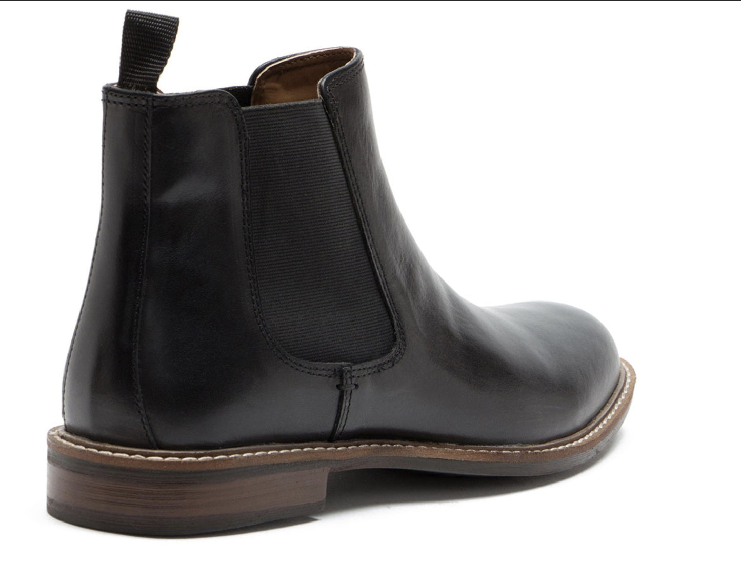 Men's Leather Chelsea Boots Black - Batem - GLS Clothing