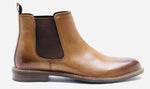 Men's Leather Chelsea Boots Tan - Batem - GLS Clothing
