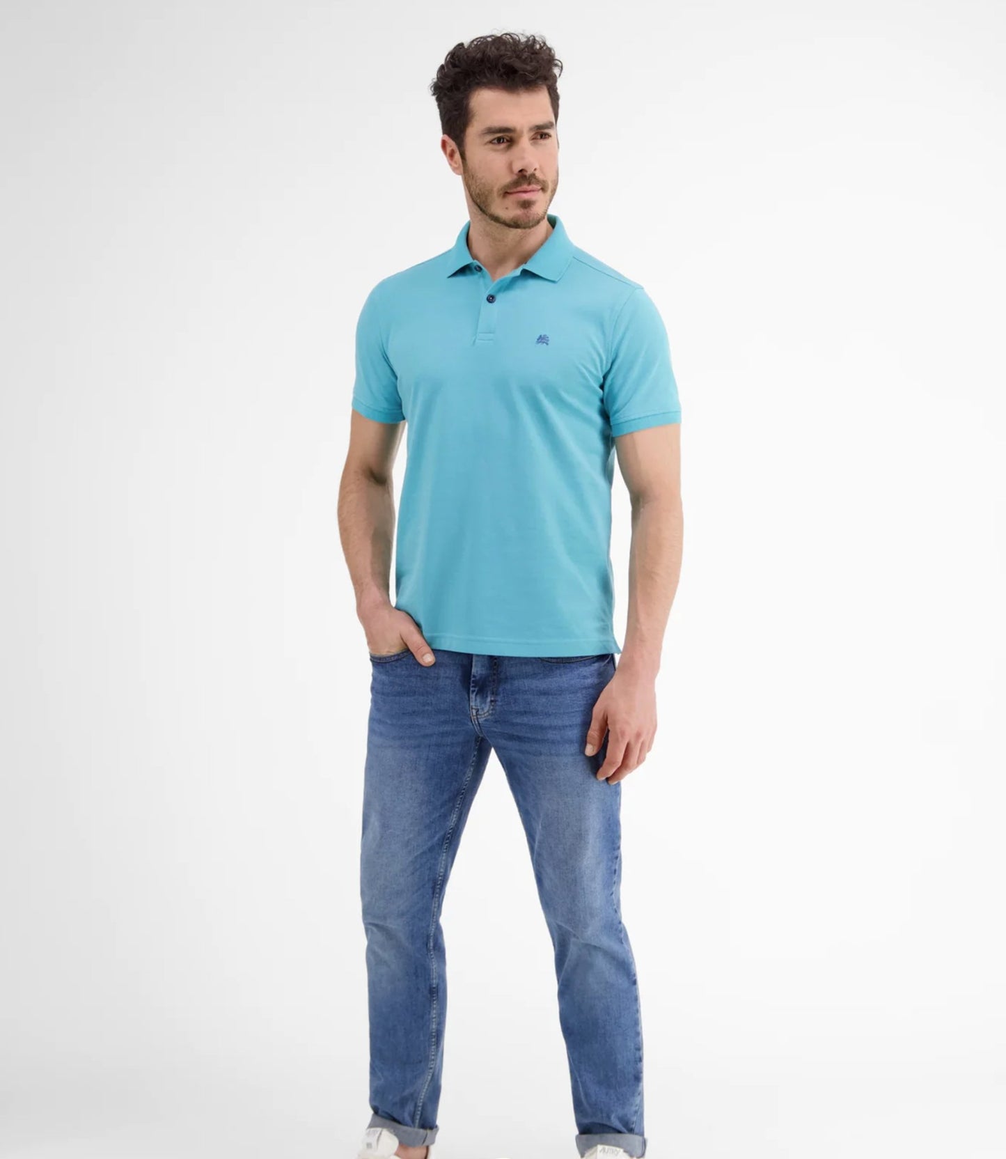 Pique Polo-shirt In High Quality Cotton - Light Turquoise – GLS Clothing