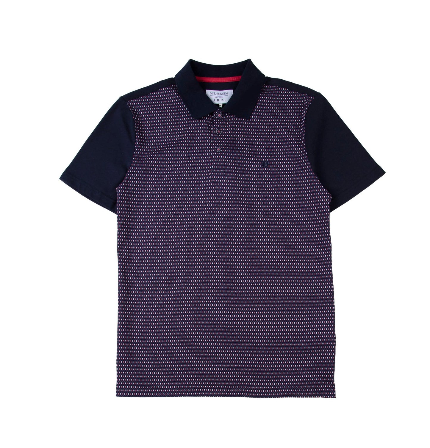REGULAR FIT NORO NAVY PRINTED JERSEY POLO - GLS Clothing