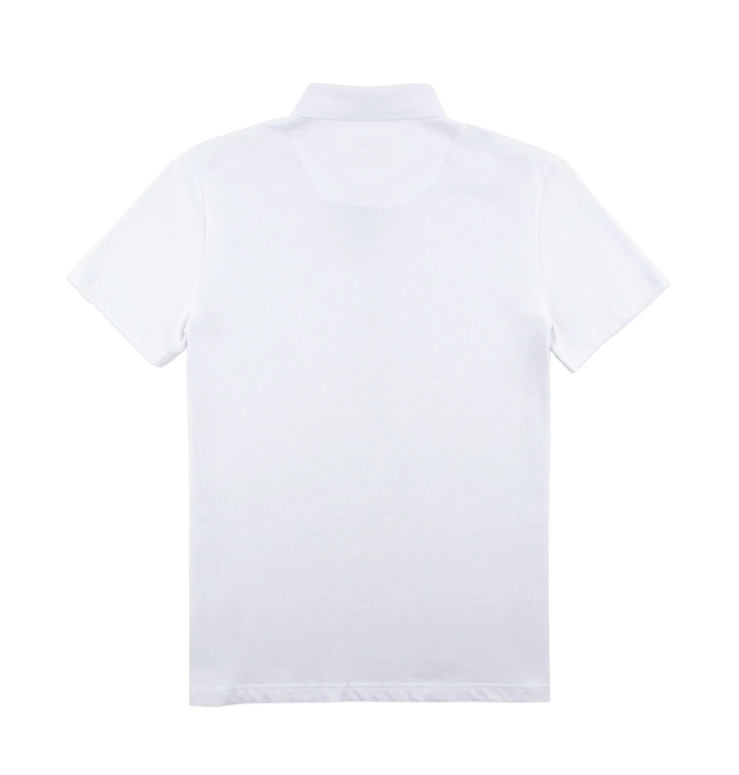 REGULAR FIT NORO WHITE PRINTED JERSEY POLO - GLS Clothing