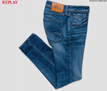 Replay 573 BIO Slim Fit Stretch Anbass Jeans - Dark Indigo - GLS Clothing