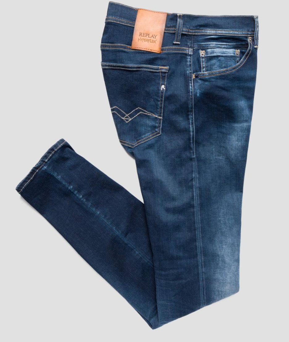 Replay Skinny Fit Hyperflex X.L.I.T.E. Re-Used Jondrill Jeans - GLS Clothing